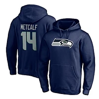 Men's Fanatics DK Metcalf College Navy Seattle Seahawks Player Icon Name & Number Pullover Hoodie