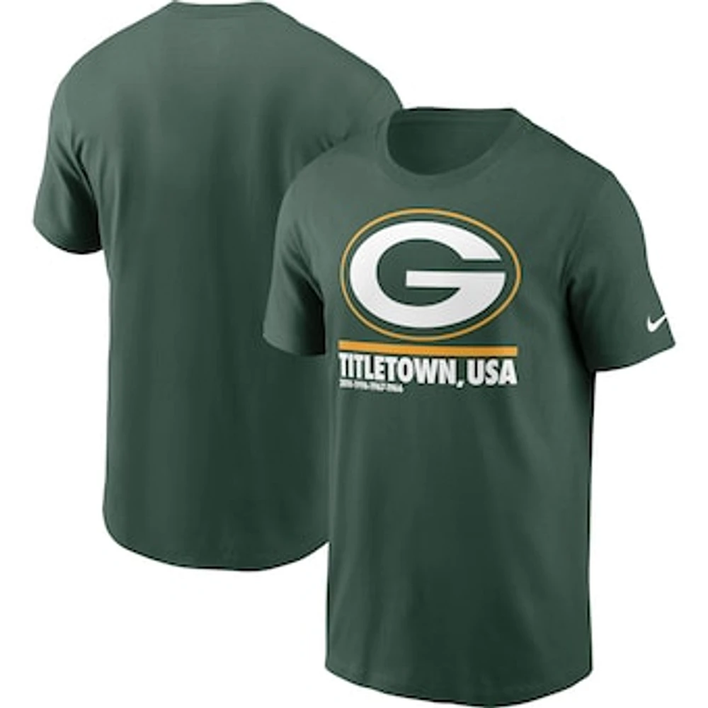 Men's Nike Green Bay Packers Hometown Collection Title Town T-Shirt