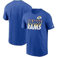 Men's Nike Royal Los Angeles Rams Hometown Collection Vamos T-Shirt