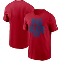 Men's Nike Red New York Giants Hometown Collection Big Blue T-Shirt