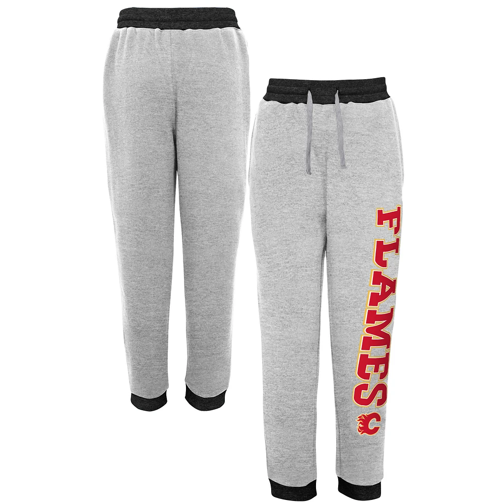 Youth Heathered Gray Calgary Flames Skilled Enforcer - Sweatpants