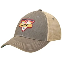 Men's Gray USC Trojans Legacy Point Old Favorite Trucker Snapback Hat