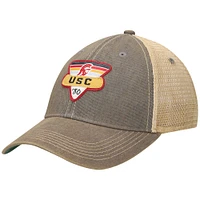 Men's Gray USC Trojans Legacy Point Old Favorite Trucker Snapback Hat