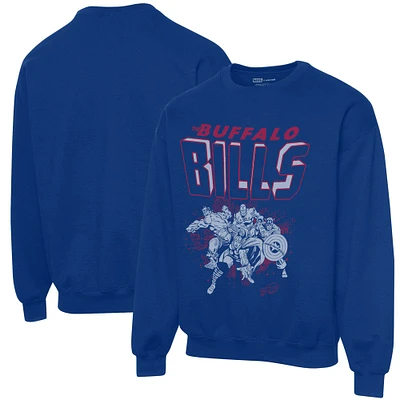 Men's Junk Food Royal Buffalo Bills Avengers Throwback - Pullover Sweatshirt