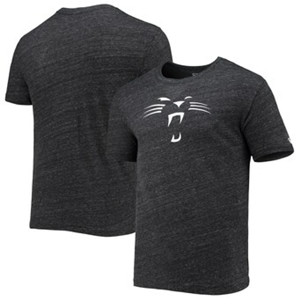 Men's New Era Black Carolina Panthers Alternative Logo Tri-Blend T-Shirt