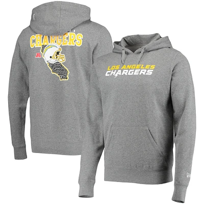 Men's New Era Charcoal Los Angeles Chargers Local Pack Pullover Hoodie