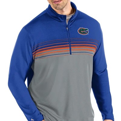 Men's Antigua Royal/ Florida Gators Pace Quarter-Zip Pullover Jacket