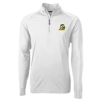 Men's Cutter & Buck Oregon Ducks Adapt Eco Knit Quarter-Zip Pullover Jacket
