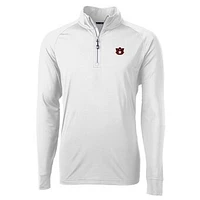 Men's Cutter & Buck Auburn Tigers Adapt Eco Knit Quarter-Zip Pullover Jacket