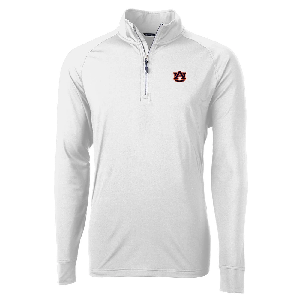 Men's Cutter & Buck Auburn Tigers Adapt Eco Knit Quarter-Zip Pullover Jacket