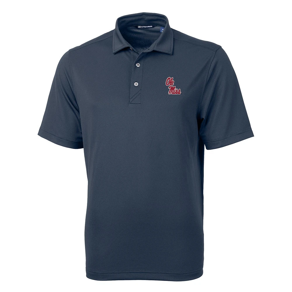 Men's Cutter & Buck Navy Ole Miss Rebels Virtue Eco Pique Recycled Polo