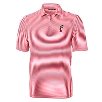 Men's Cutter & Buck Red Cincinnati Bearcats Virtue Eco Pique Stripe Recycled Polo