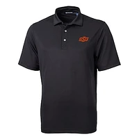 Men's Cutter & Buck Black Oklahoma State Cowboys Big Tall Virtue Eco Pique Recycled Polo