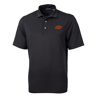 Men's Cutter & Buck Black Oklahoma State Cowboys Big Tall Virtue Eco Pique Recycled Polo