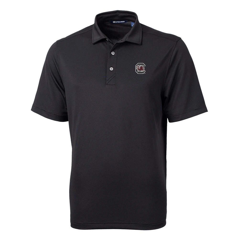 Men's Cutter & Buck Black South Carolina Gamecocks Big Tall Virtue Eco Pique Recycled Polo