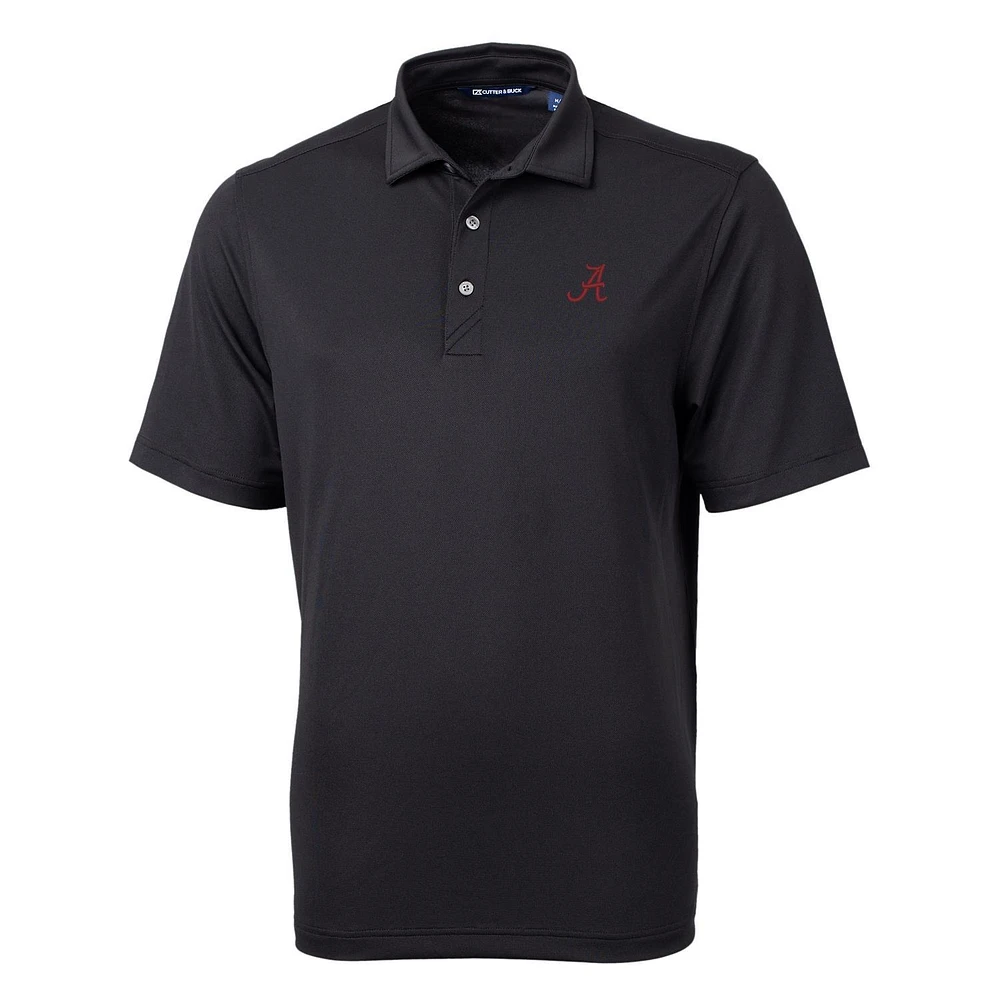 Men's Cutter & Buck Black Alabama Crimson Tide Big & Tall Virtue Eco Pique Recycled Polo