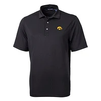 Men's Cutter & Buck Black Iowa Hawkeyes Big Tall Virtue Eco Pique Recycled Polo