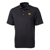 Men's Cutter & Buck Black Iowa Hawkeyes Big Tall Virtue Eco Pique Recycled Polo