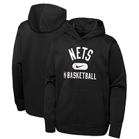 Youth Nike Black Brooklyn Nets Spotlight Performance Pullover - Hoodie