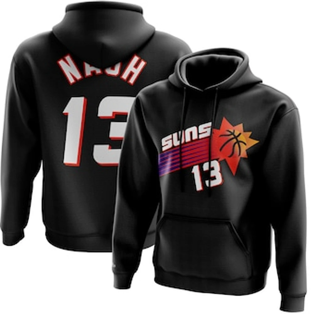 Men's Mitchell & Ness Steve Nash Black Phoenix Suns Hardwood Classics Name Number - Pullover Hoodie