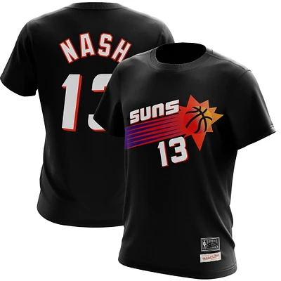 Men's Mitchell & Ness Steve Nash Black Phoenix Suns Hardwood Classics Name Number - T-Shirt