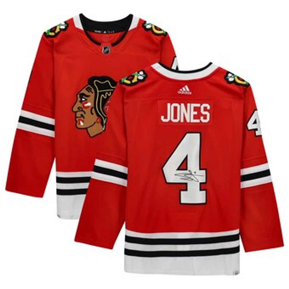 Seth Jones Red Chicago Blackhawks Autographed adidas Authentic Jersey