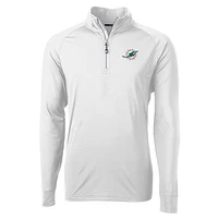 Men's Cutter & Buck Miami Dolphins Adapt Eco Knit Quarter-Zip Pullover Jacket