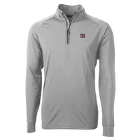Men's Cutter & Buck New York Giants Adapt Eco Knit Quarter-Zip Pullover Jacket