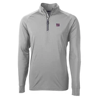 Men's Cutter & Buck New York Giants Adapt Eco Knit Quarter-Zip Pullover Jacket