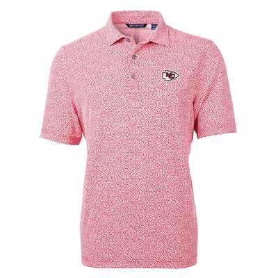 Men's Cutter & Buck Red Kansas City Chiefs Virtue Eco Pique Botanical Print Polo