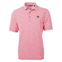 Men's Cutter & Buck Red Kansas City Chiefs Virtue Eco Pique Botanical Print Polo