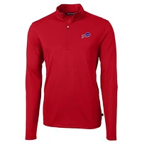 Men's Cutter & Buck Buffalo Bills Virtue Eco Pique Recycled Quarter-Zip Pullover Jacket