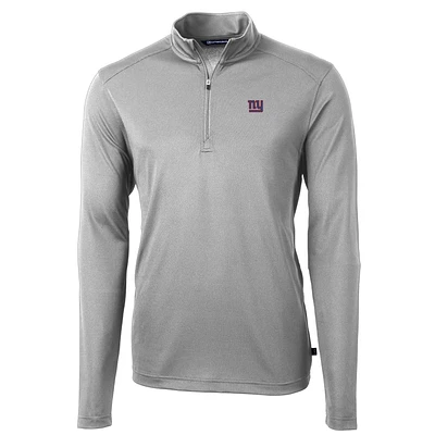 Men's Cutter & Buck New York Giants Virtue Eco Pique Recycled Quarter-Zip Pullover Jacket
