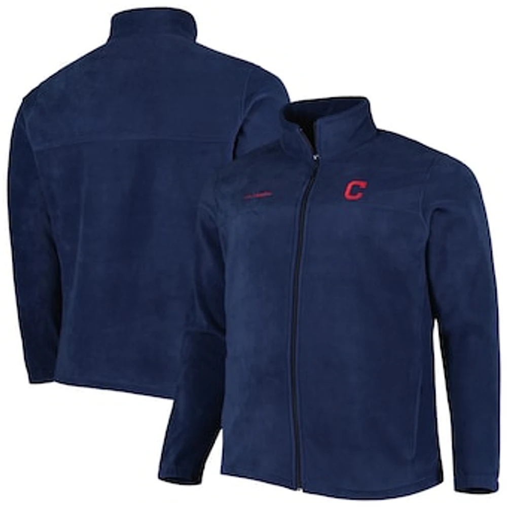 Men's Columbia Navy Cleveland Indians Big & Tall Steens Mountain Full-Zip Jacket