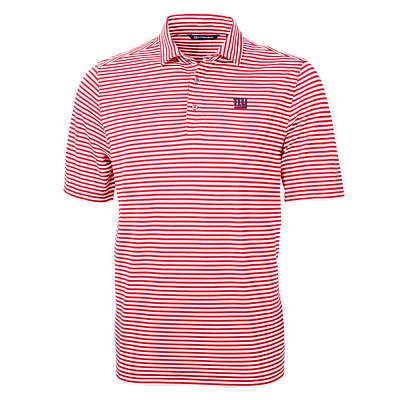 Men's Cutter & Buck New York Giants Virtue Eco Pique Stripe Recycled Polo