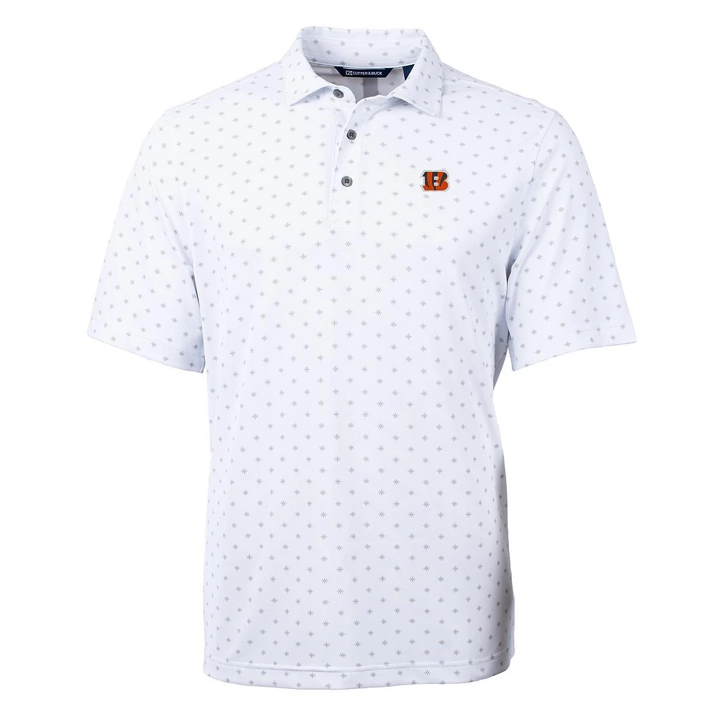 Men's Cutter & Buck Cincinnati Bengals Virtue Eco Pique Tile Print Polo