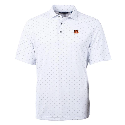 Men's Cutter & Buck Cincinnati Bengals Virtue Eco Pique Tile Print Polo
