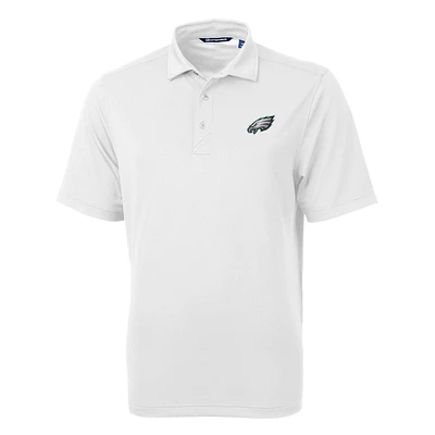Men's Cutter & Buck White Philadelphia Eagles Big Tall Virtue Eco Pique Recycled Polo