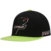 Men's Mitchell & Ness Black Dallas Burn Historic Logo Since '96 Two-Tone Snapback Hat