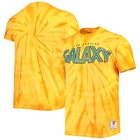 Men's Mitchell & Ness Gold LA Galaxy Since '96 Tie-Dye T-Shirt