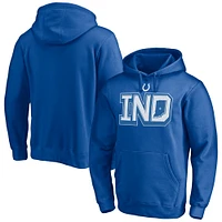 Men's Royal Indianapolis Colts Hometown Collection IND Fitted Pullover Hoodie