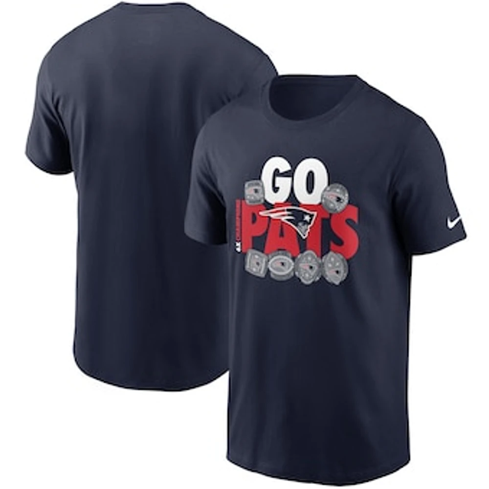 Men's Nike Navy New England Patriots Hometown Collection 6x T-Shirt