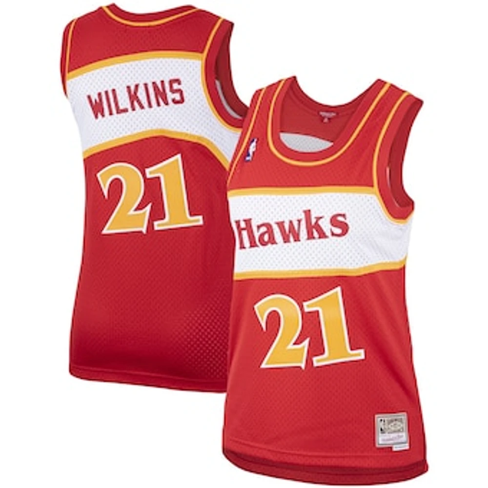 Women's Mitchell & Ness Dominique Wilkins Red Atlanta Hawks  Hardwood Classics Swingman Jersey