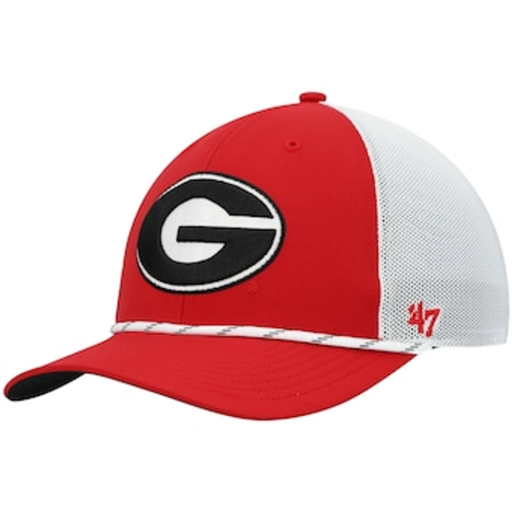 Men's '47 Red/White Georgia Bulldogs Burden Trucker Snapback Hat