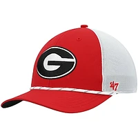 Men's '47 Red/White Georgia Bulldogs Burden Trucker Snapback Hat