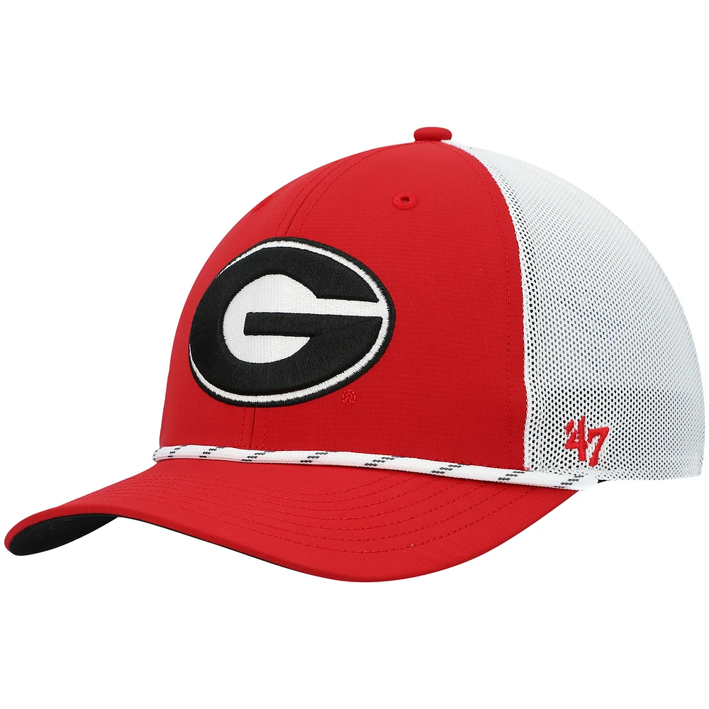 Men's '47 Red/White Georgia Bulldogs Burden Trucker Snapback Hat