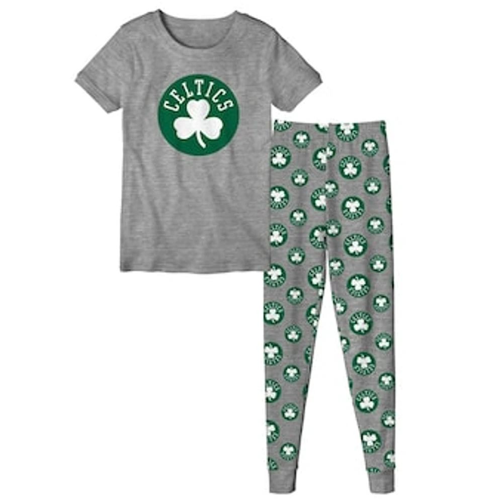 Preschool Heathered Gray Boston Celtics T-Shirt & Pants Sleep - Set