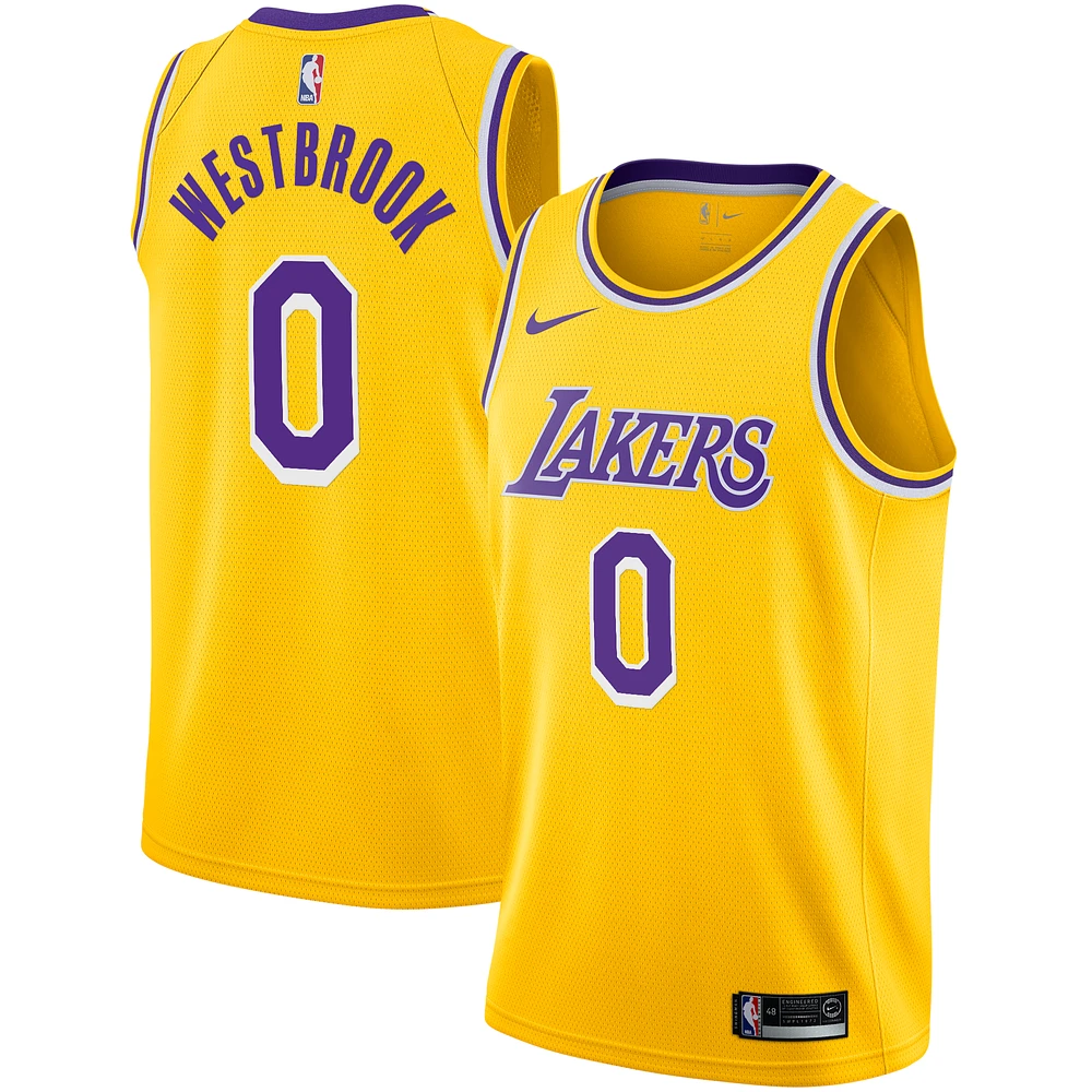 Men's Nike Russell Westbrook Gold Los Angeles Lakers 2020/21 Swingman Player Jersey - Icon Edition