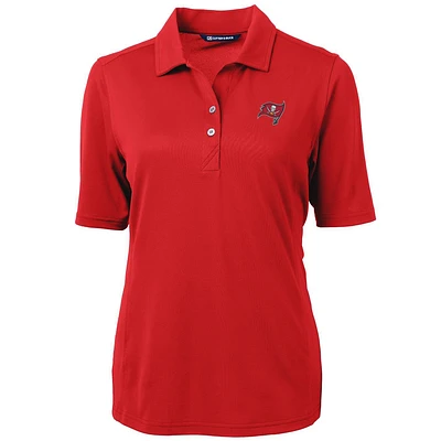 Women's Cutter & Buck Red Tampa Bay Buccaneers Virtue Eco Pique Recycled Polo