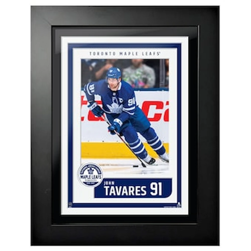 John Tavares Toronto Maple Leafs - 12'' x 16'' Jersey Block Design Framed Photo